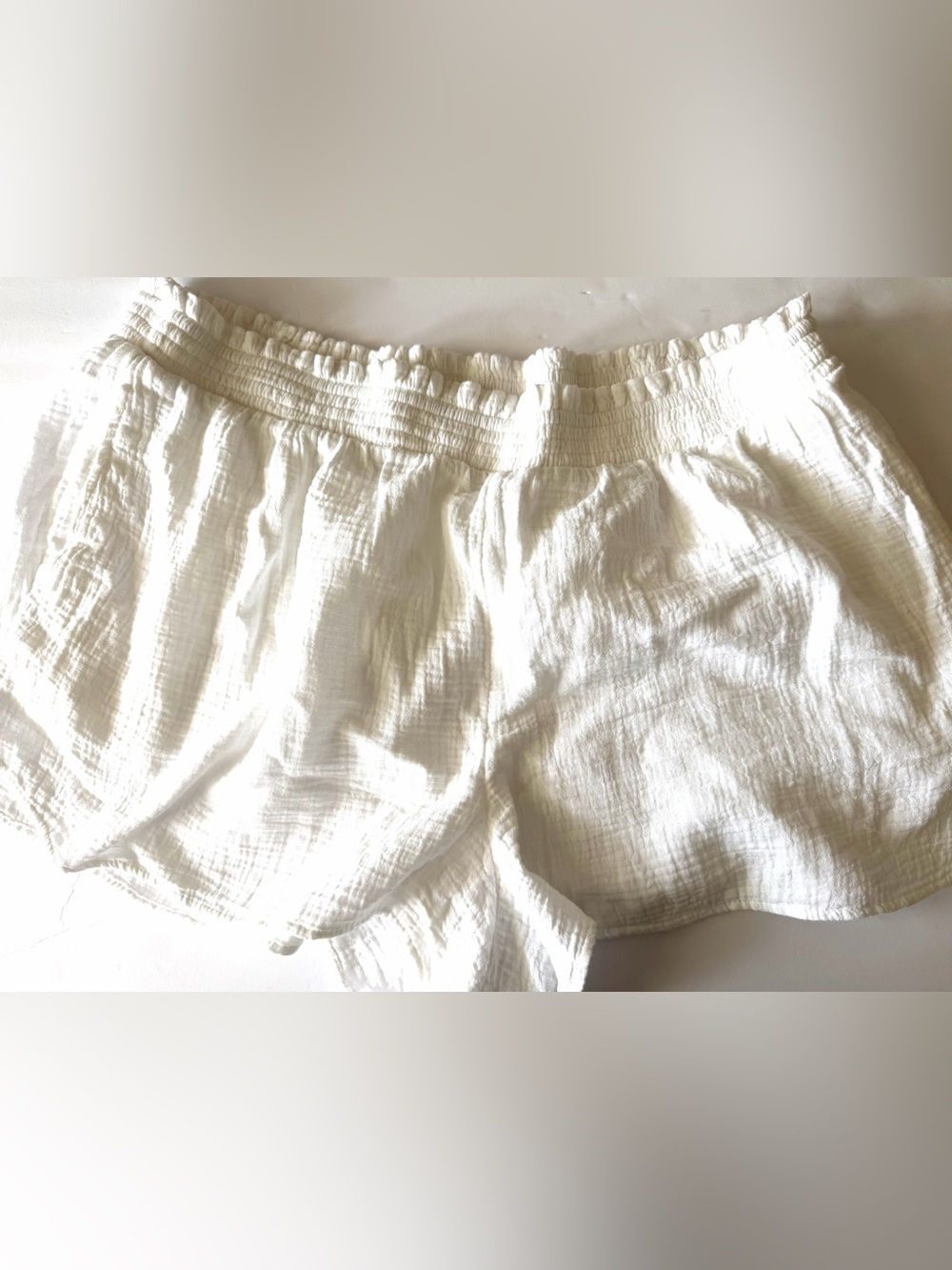 Aerie Gauzy High Waisted Shorts White XXL NWT" - Picture 8 of 11